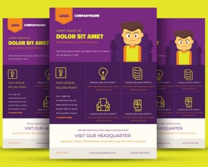 Colorful Corporate Flyer Template Vector
