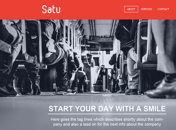 Simple Responsive Personal Website Template PSD