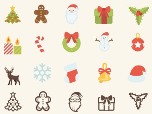 15 Christmas Vector Icons (AI, SVG, CSH)