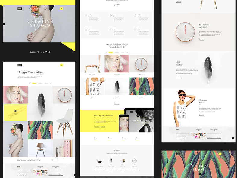 Hawa Creative One Page Web Template PSD