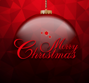 Red Christmas Ball Background Vector 02