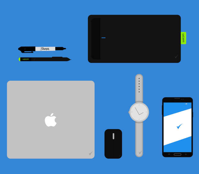 Flat Design Objects PSD