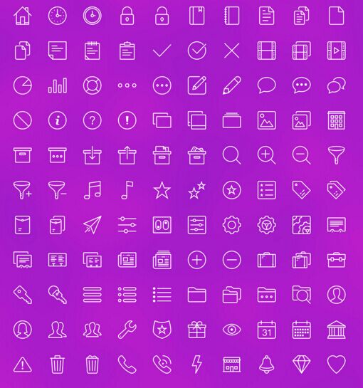 Multi-purpose Line Icons Set Vector