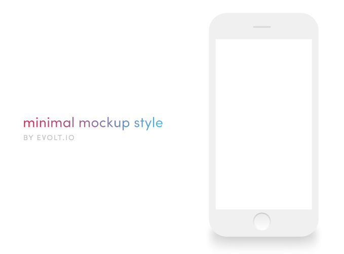 Minimal Flat iPhone 6S Mockup Vector