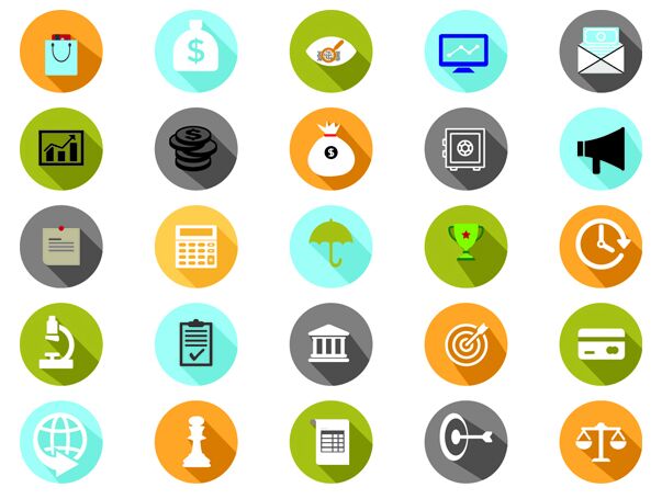 150 Flat Long Shadow Icons