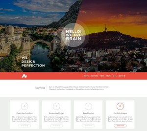 .ba Modern One Page Website Template PSD