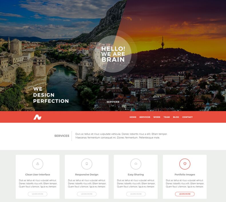 .ba Modern One Page Website Template PSD