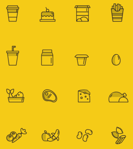 24 Food Icons Vector