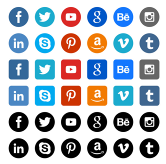 Download Free 36 Rounded Social Media Icons Vector - Free Social Icons ...