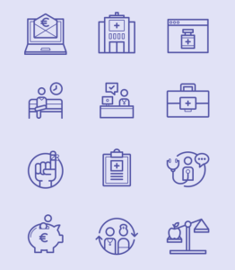 12 Healthcare Line Icons (AI+PSD)