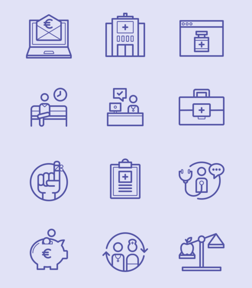 12 Healthcare Line Icons (AI+PSD)