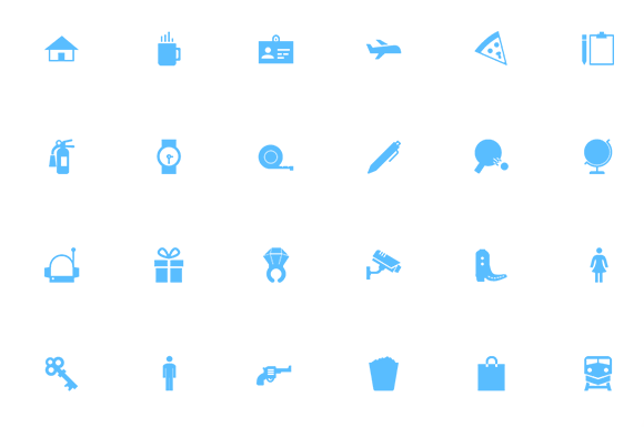 Minimal Material Design Icon Set Vector