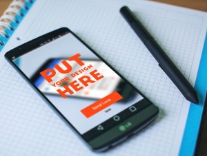 LG Android Phone Mockup PSD