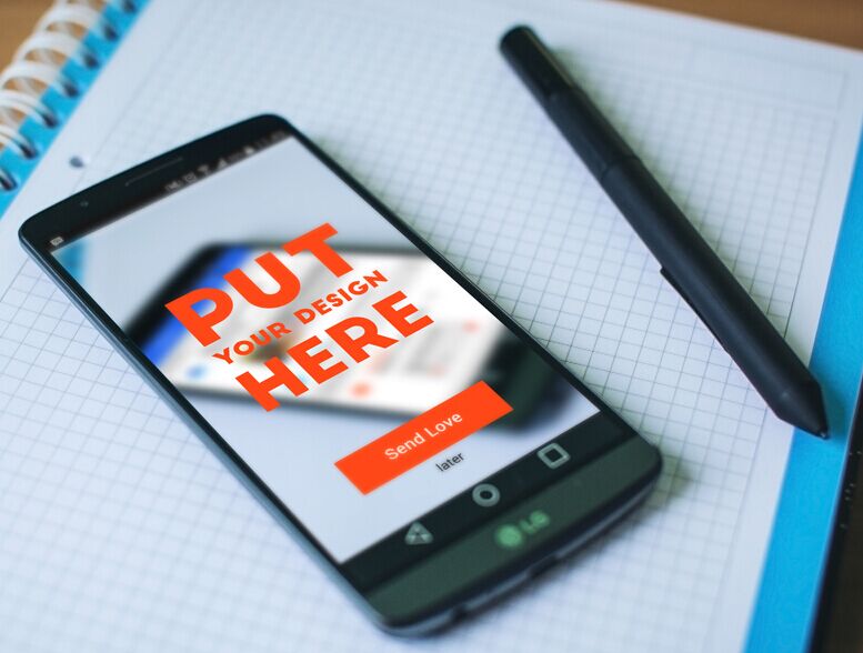 LG Android Phone Mockup PSD