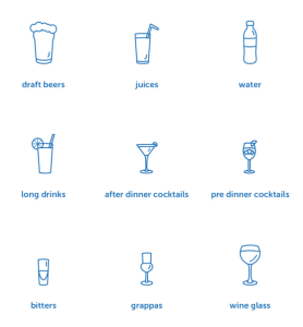 Drinks And Cocktails Line Icon Set Vector