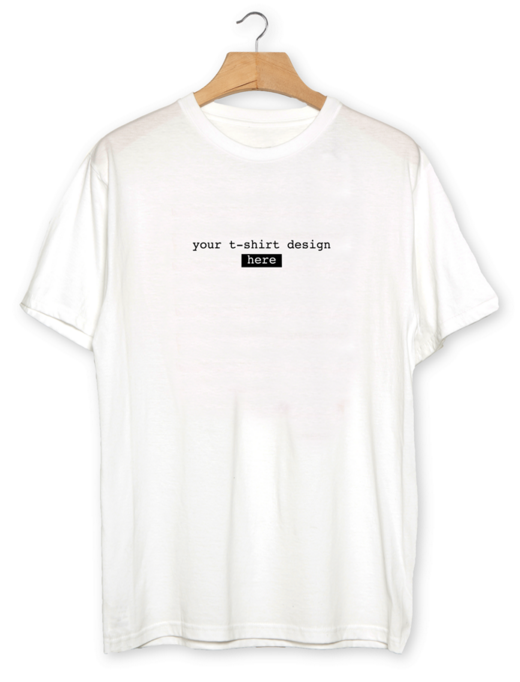 Customizable White Realistic T-shirt Mockup PSD