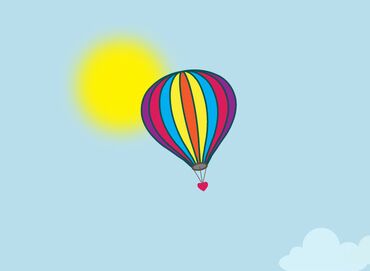 Colorful Hot Air Balloon Vector