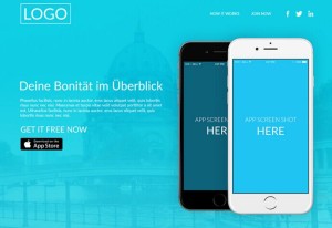 Minimal Blue App Landing Page PSD Template