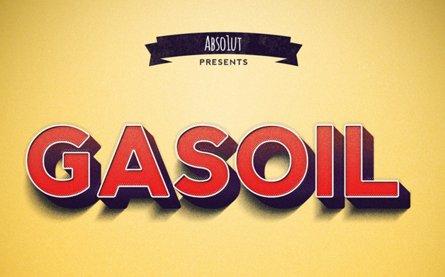 Gasoil Text Effect PSD