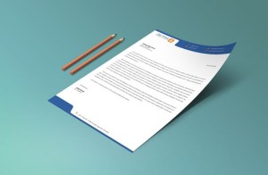 Realistic Letterhead Mockup PSD