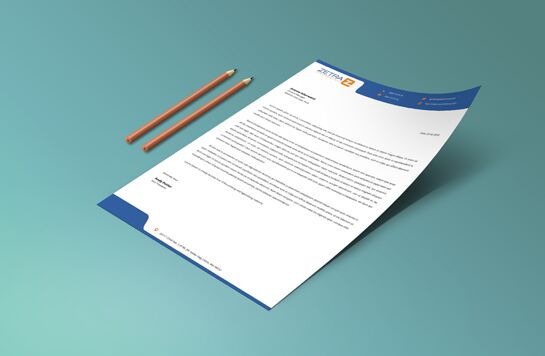 Realistic Letterhead Mockup PSD