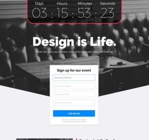 Evenire Lite Event Landing Page Template PSD