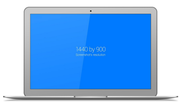 Flat Macbook Air Vector Template PSD