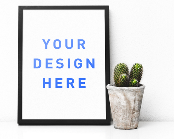 Minimal Poster Frame Mockup PSD