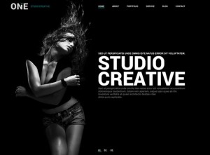 Modern Dark Website Template PSD