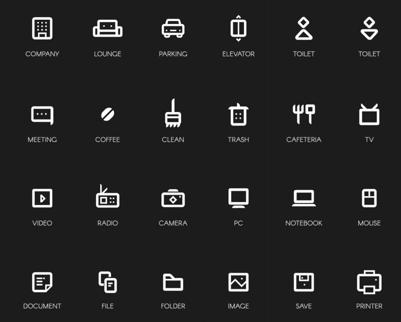50 Rounded Company Line Icons Vector