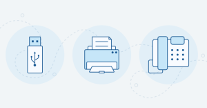 3 Flat Office Icons Vector