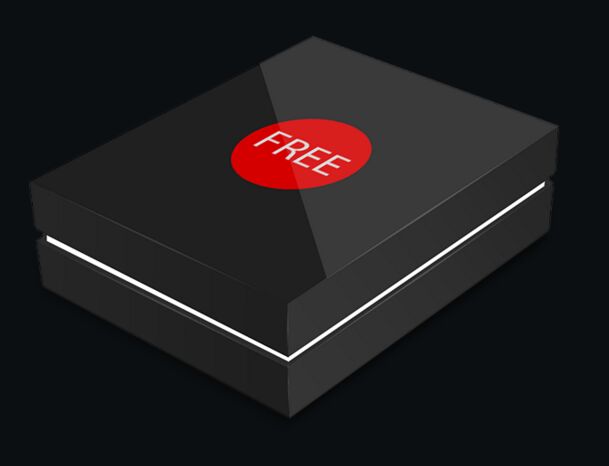 Free Sleek Black Box Mockup PSD - TitanUI