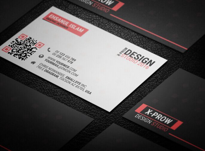 Creative Business Card Templates (Dark and White) PSD