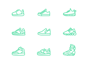 Sneakers Vector Icons