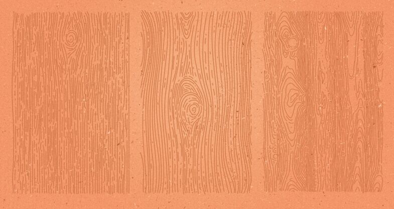 3 Hand Drawn Wood Textures Vector