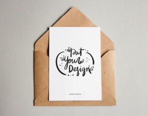 Realistic Postcard Mock-up PSD