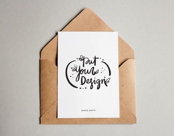 Realistic Postcard Mock-up PSD