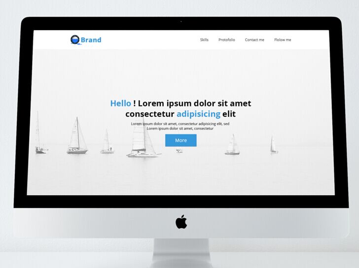 Minimal Clean Portfolio Template PSD