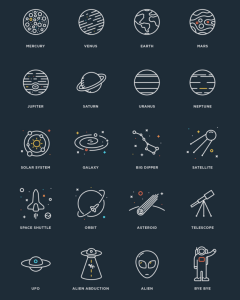 24+ Space Line Icons Vector