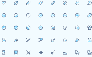 40 Minimal Sport Icons (SVG+PNG+Vector)