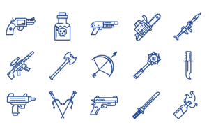 15 Weapon Vector Icons