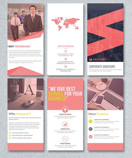 Corporate Trifold Brochure PSD Template