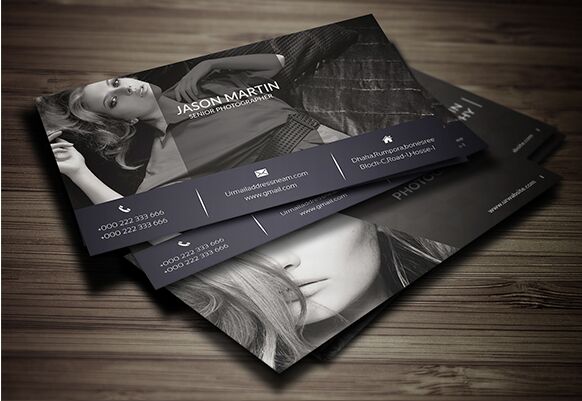 Print Ready Photography Business Card Template PSD