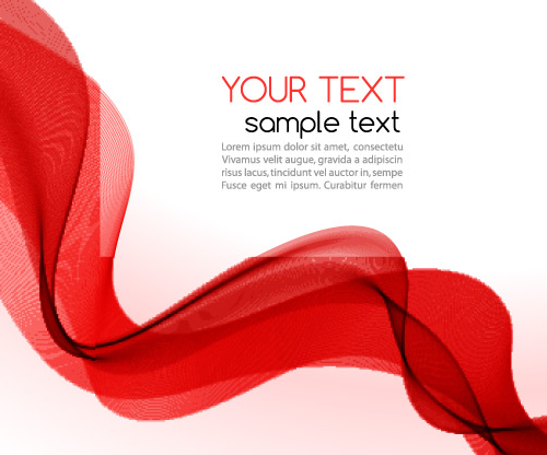 Modern Curved Lines Vector Background #4