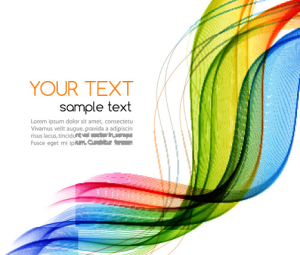 Modern Curved Lines Vector Background #5