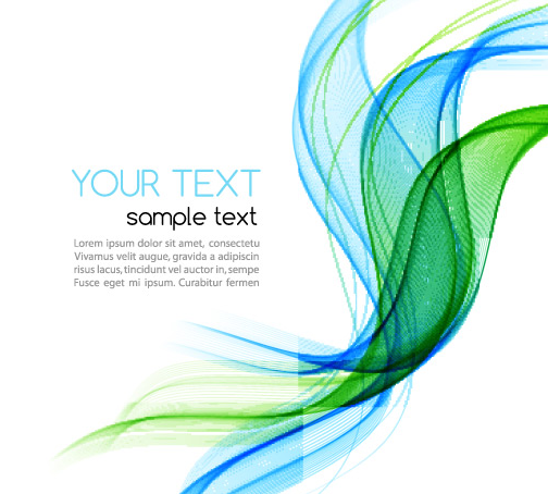 Modern Curved Lines Vector Background #6
