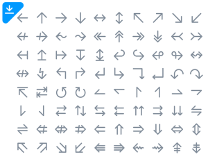 100+ Arrow Icons PSD