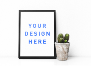Simple Standing Frame PSD Mockup