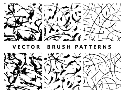 3 Handmade Vector Brush Patterns