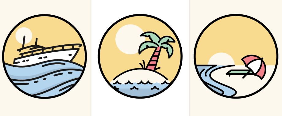 3 Summer Time Vector Icons